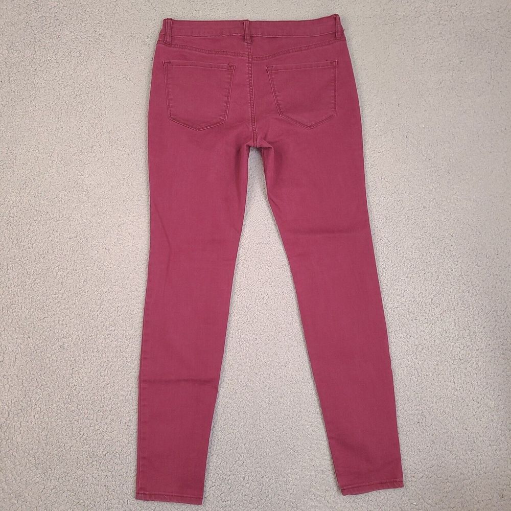 Refuge Skinny‎ Leg Jeans Women's Size 6 Burgundy Red Stretch Mid Rise - Picture 2 of 11